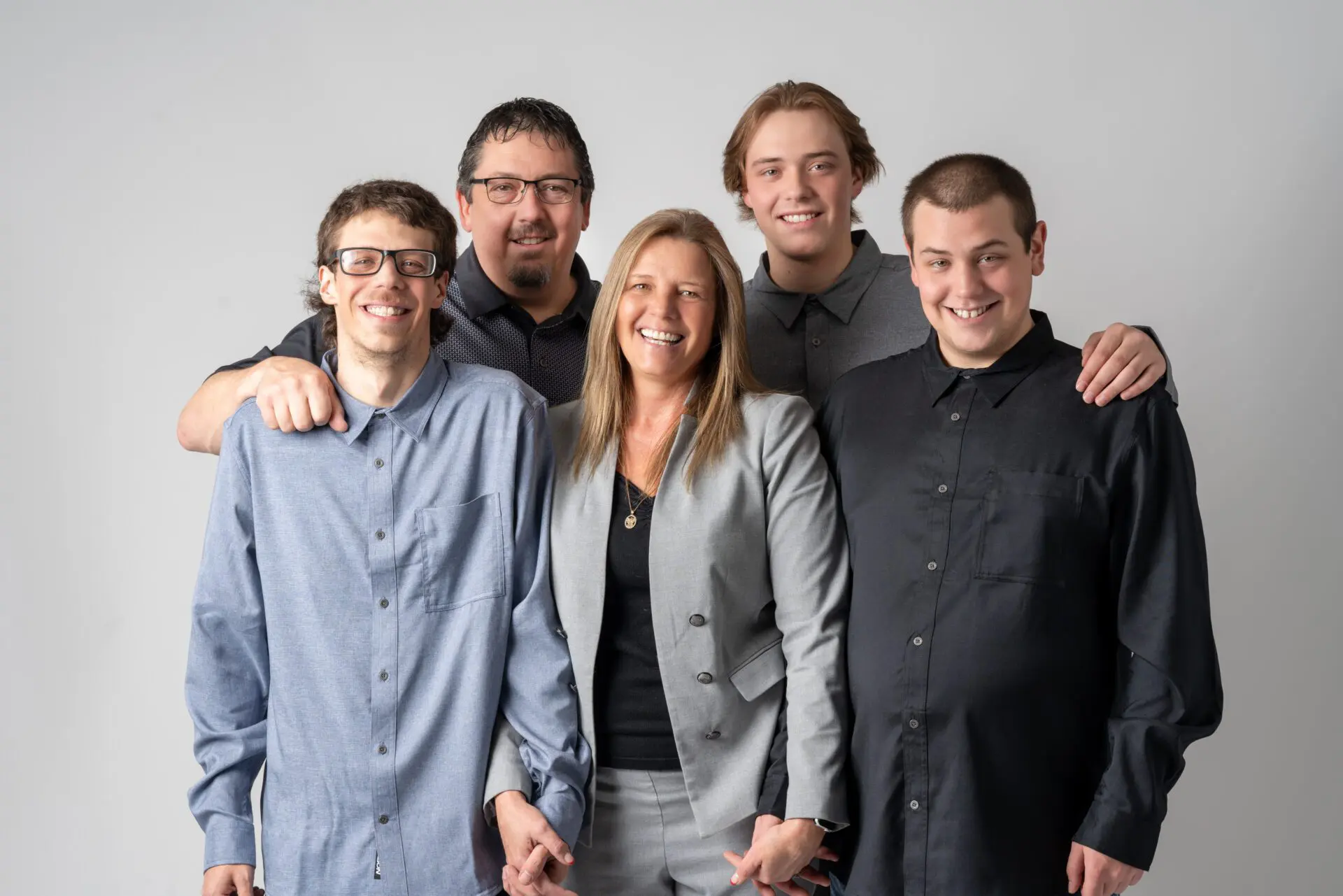 Family photos in Downtown Kelowna photo studio
